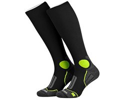 Piarini 1 paar functionele sokken, loopsportsokken, heren en dames, badstof, compressie-effect