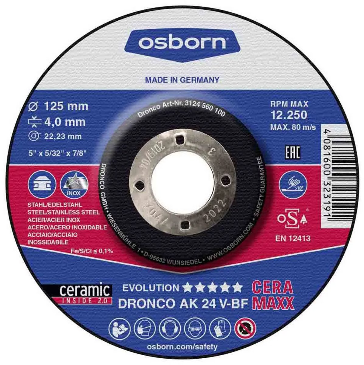 Dronco Ceramaxx 115x7 Mm Grofschijf Zwart