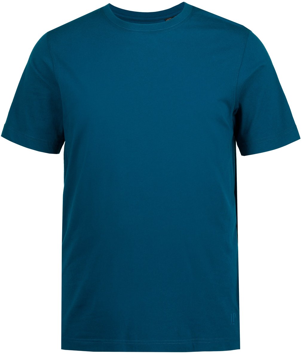 JP 1880 - Heren - T-shirt basic ronde hals gekamd katoen - Blauwgroen - Maat 3XL