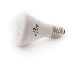 Keramische Donkerstraler 100W – Infrarood Warmtelamp Zonder Licht – E27 Fitting – 20.000 branduren - Geschikt voor Terrarium & Opfok - Warmtebron voor Kuikens, Reptielen, Pups & Kittens