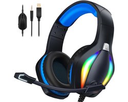 SNJY® Headset met Microfoon - Game Headset - Headset Gaming - Zwart