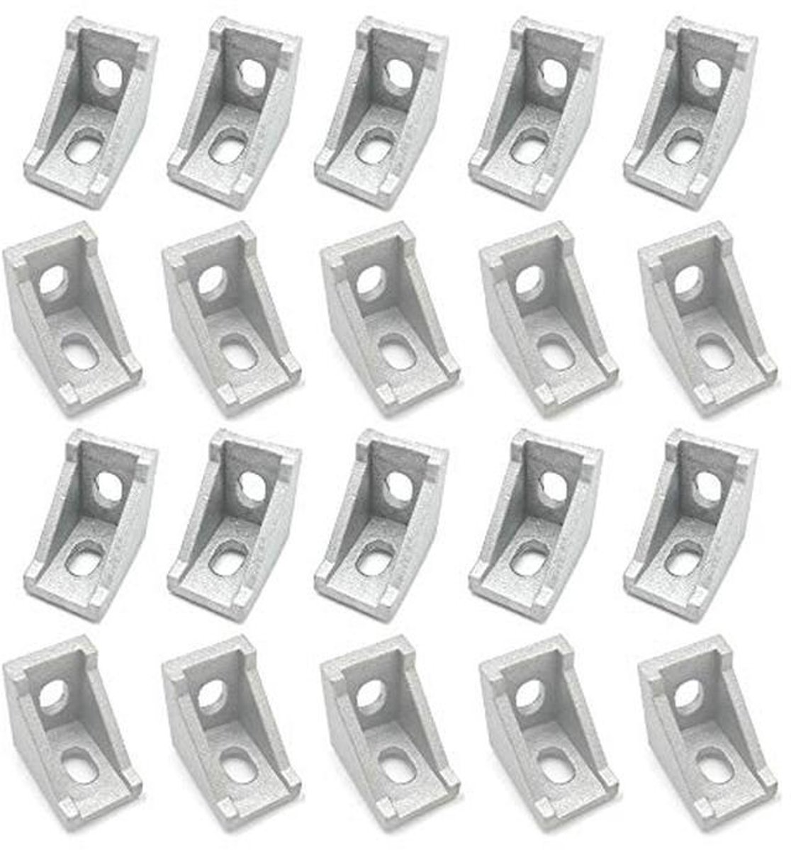 20 stuks 2028 Aluminium Hoekbeugel voor Profielen met Sleuf 6 mm