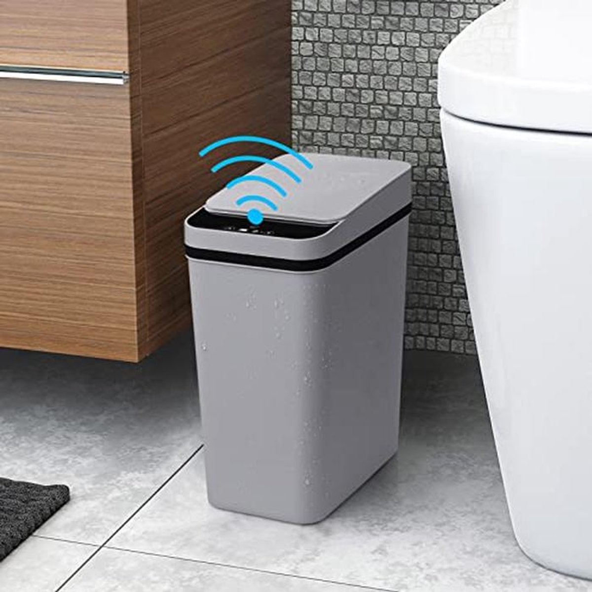 Automatische Touchless Prullenbak 2,5 Gallon met Bewegingssensor en Deksel voor Kleine Ruimtes