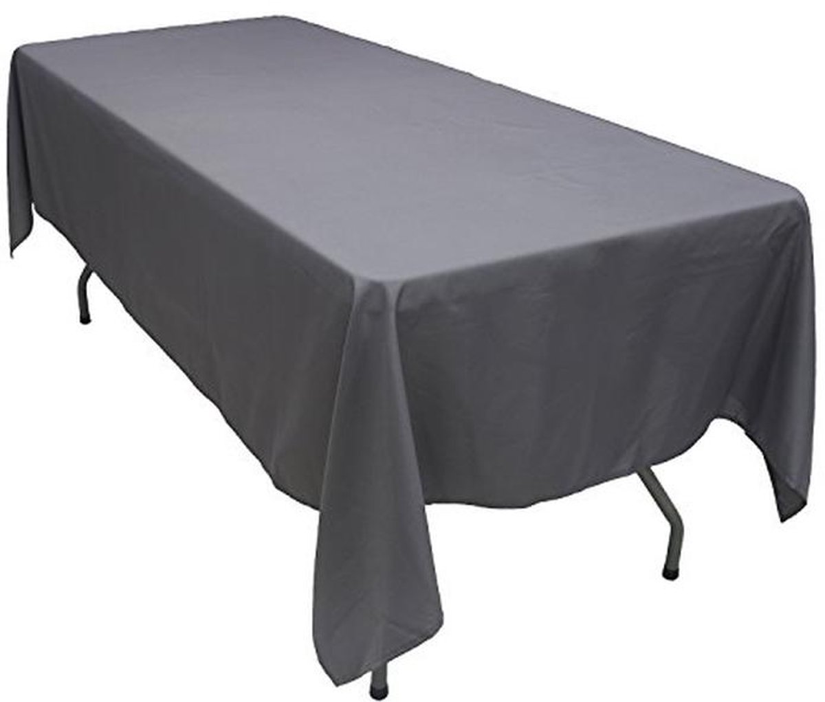 Rechthoekig Polyester Tafelkleed Houtskool - 150x240 cm