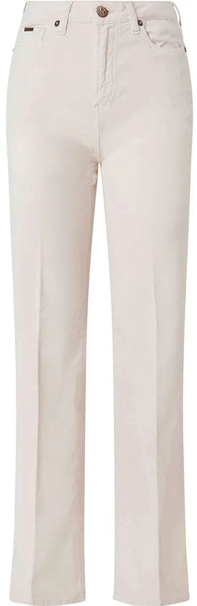 Pepe Jeans Willa Cord Hoge Taille Broek Wit 32 / 32 Vrouw