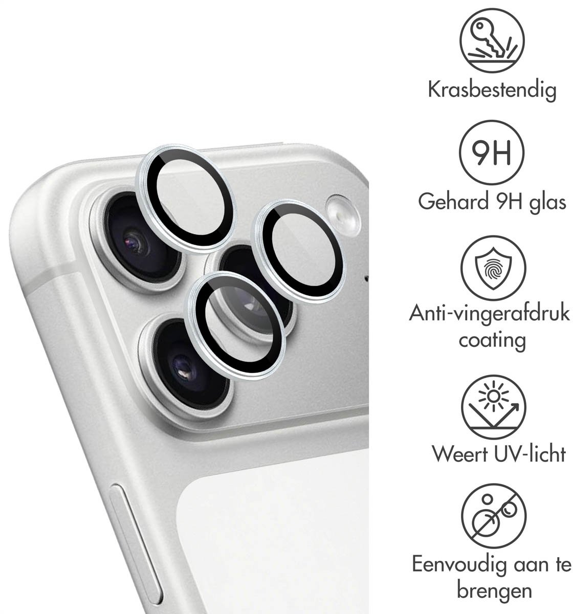 imoshion Camera Lens Protector - Geschikt voor Apple iPhone 17 Pro Max / 17 Pro - 2 Pack - Zilver — cadeau in Cadeau-ideeën - foto 7