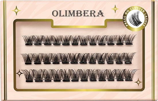 Olimbera verpakking met 36 wimperclusters, D-krul, 10-14mm.