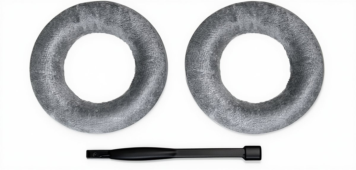 Set Oorkussens voor Beyerdynamic Koptelefoon - DT880 Oorkussen - DT880/DT990/DT770 Pro - Zacht bamboe fleece - Schuimvulling