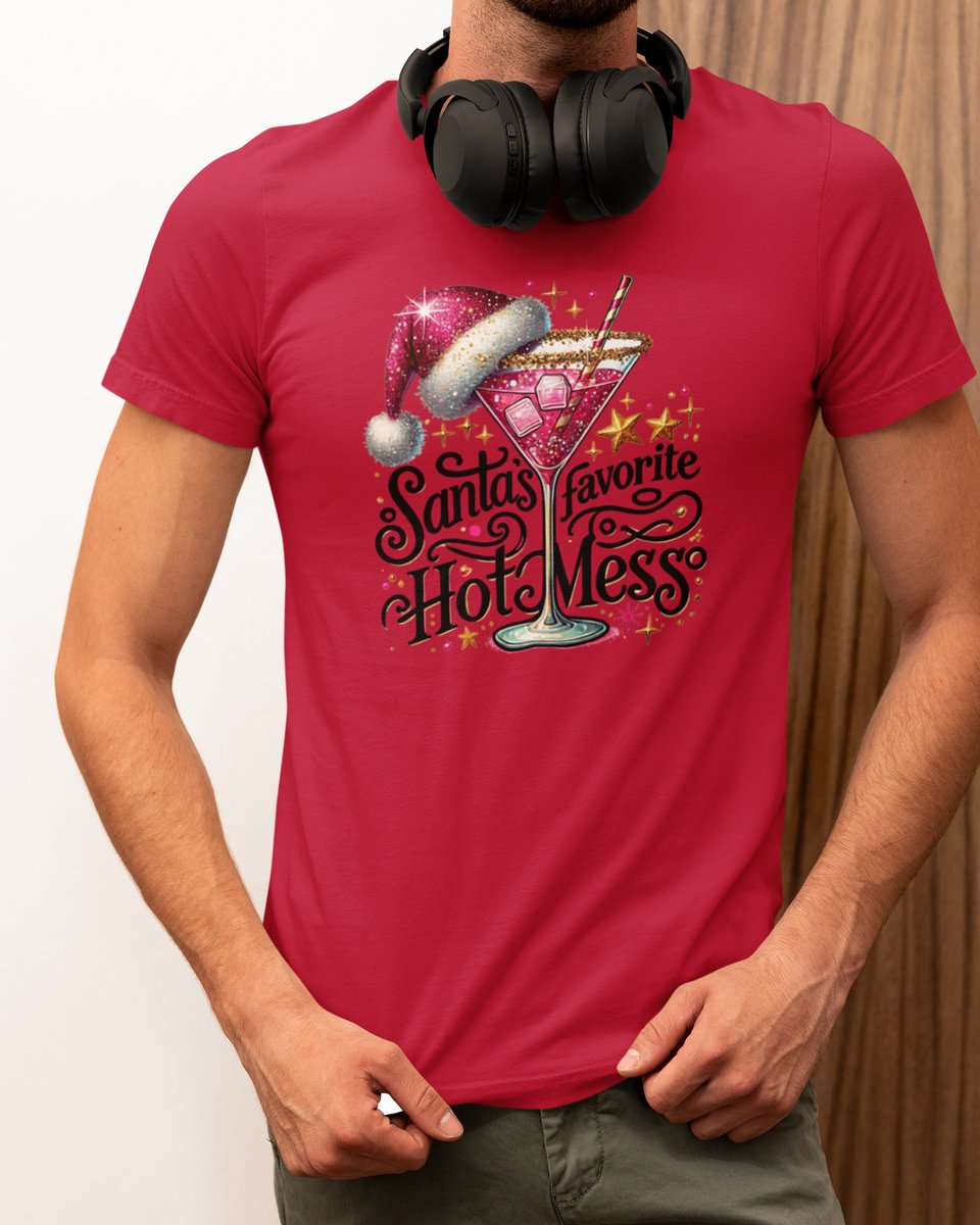 Santa's Hot Mess Kerst - Kerst T-shirt Rood - Grappig T-shirt - Maat XL - Kerst Cadeau Mannen - Limited Edition