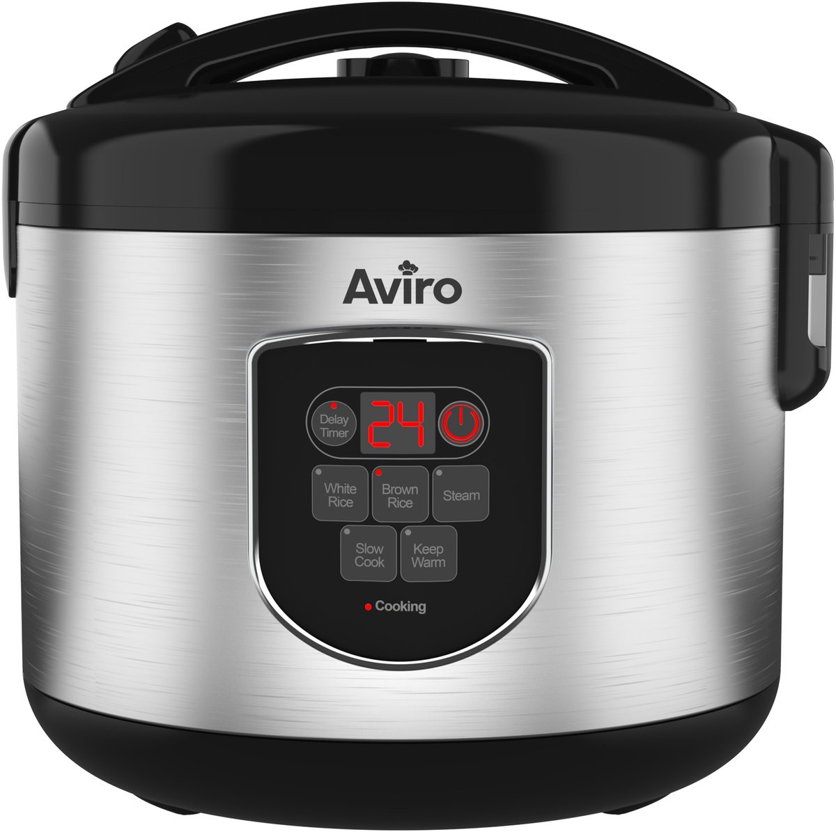 Aviro Rijstkoker - Slowcooker - 1,2L - 7 Functies - Warmhoudfunctie - Rice Cooker - Anti Aanbaklaag - Multicooker - 2-6 Personen - RVS