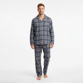 heren pyjama gianvaglia 2502 grijs/blauw L