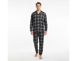 heren pyjama gianvaglia 2502 zwart/grijs L