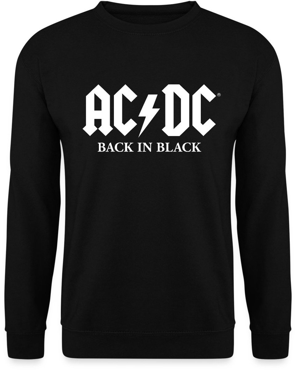 AC/DC Back In Black Album Wit Logo Sweater Heren