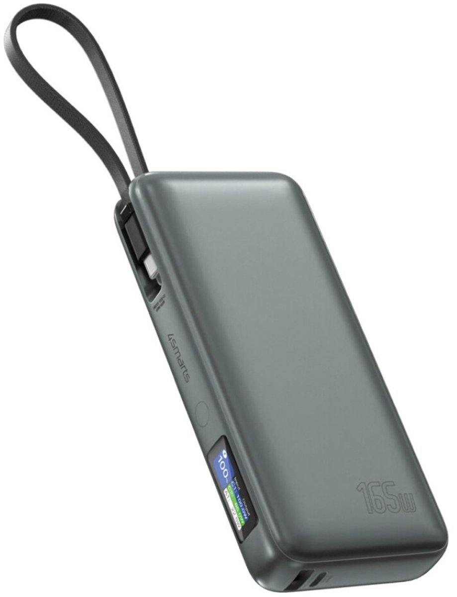 4Smarts Powerbank 20000Mah 165W Voor Telefoons Tablets Geïntegreerde Kabel