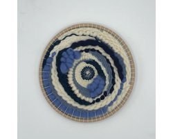 Maak 'T Zelf DIY Workshop Hobby Pakket Volwassenen - Weefraam Blauw - Weven - Macrame - Creatief - Doe het zelf Cadeau - Cadeaupakket - Kerstcadeau - Workshop in een Doosje - Knutselpakket