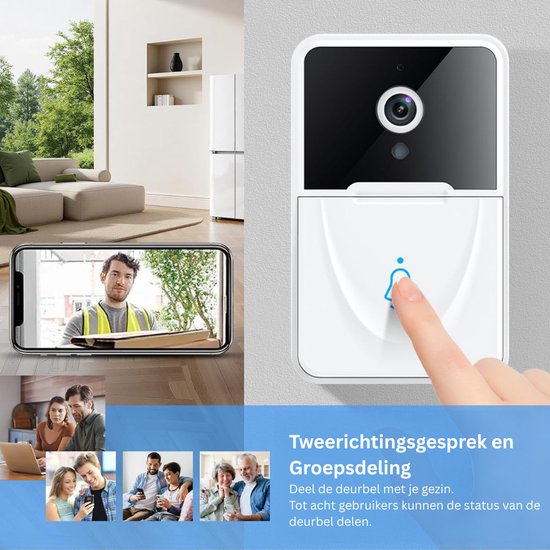 VH Supplies® Video Deurbel met Camera - Slimme Deurbel - Video Deurbel zonder abonnement — afbeelding 5
