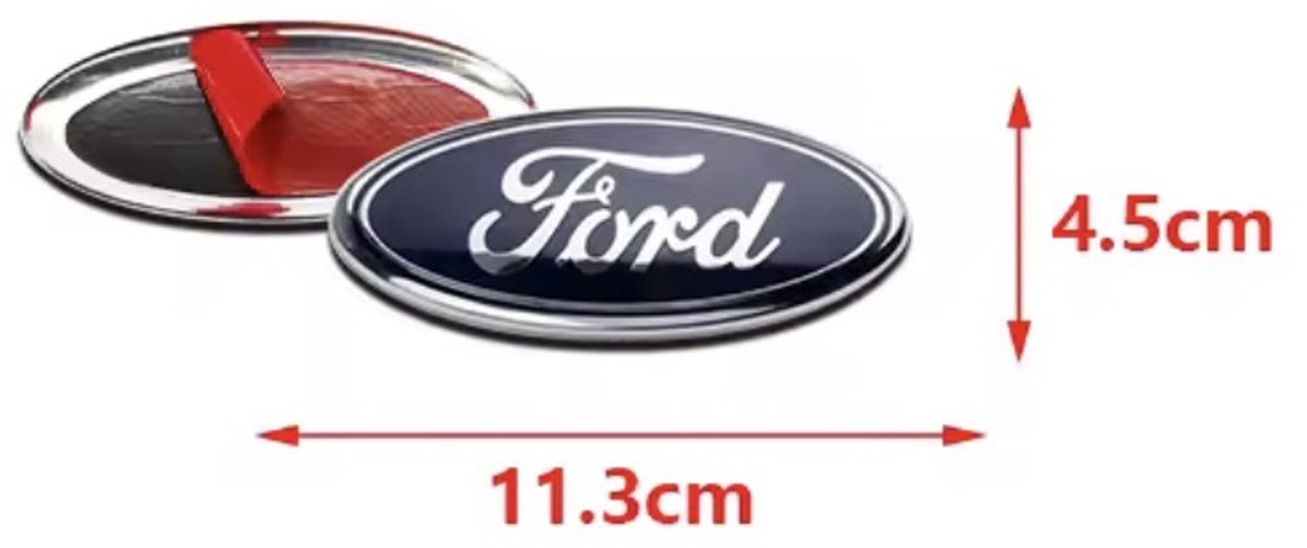 Ford Embleem - Logo voor Grill/kofferbak - 11 cm