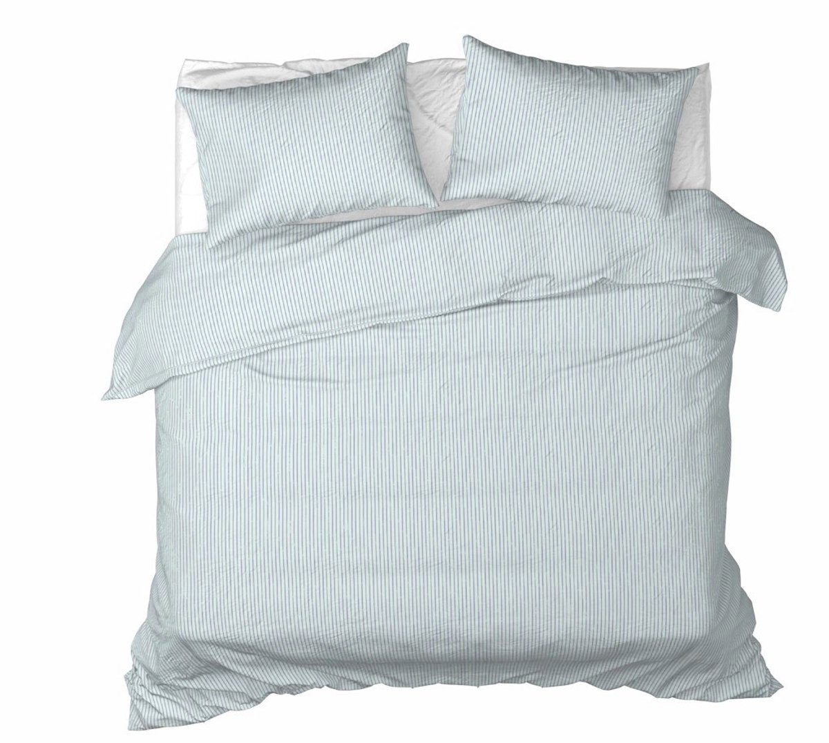 Moodit Dekbedovertrek Misty Stone Blue - Tweepersoons - 200 x 220 cm - Katoen Flanel