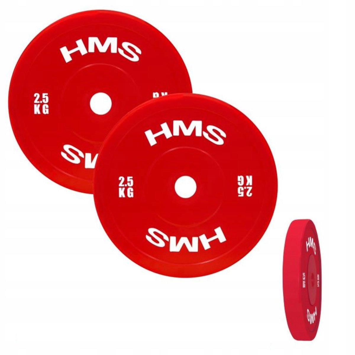 HMS TPP02 Olympische Halteringsschijven 2x2,5kg Rood