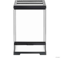 Exo Terra Pro Terrarium Zwart | Advanced Natural Terrarium 45×45×60 cm met 3-traps ventilatie