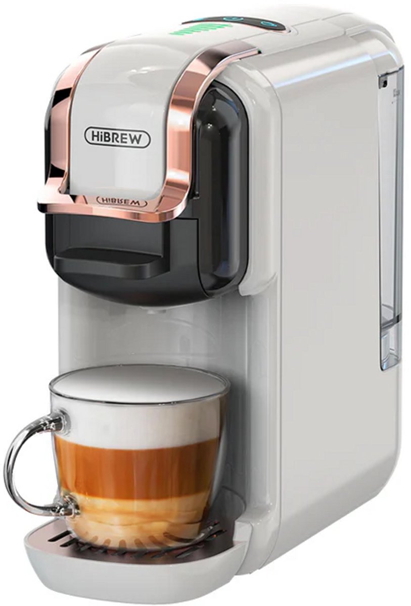 HiBrew 5-in-1 Koffiecupmachine – Meerdere Capsules – Heet/Koud – 19Bar – 1450W – Wit