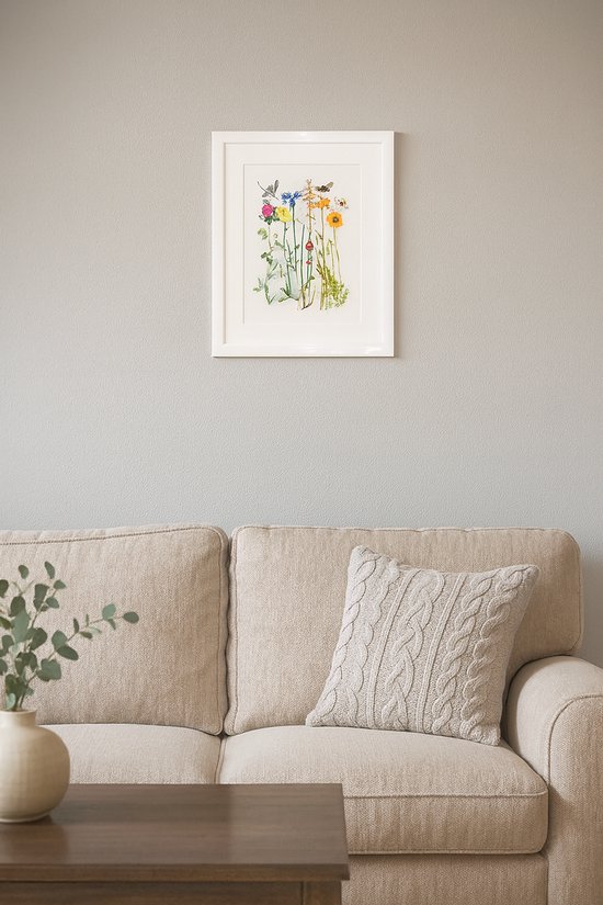 Thea Gouverneur - Kit point de croix avec grille - 577A - Fils DMC pré-triés - Fleurs sauvages - Aida - 20 cm x 26 cm - Kit DIY