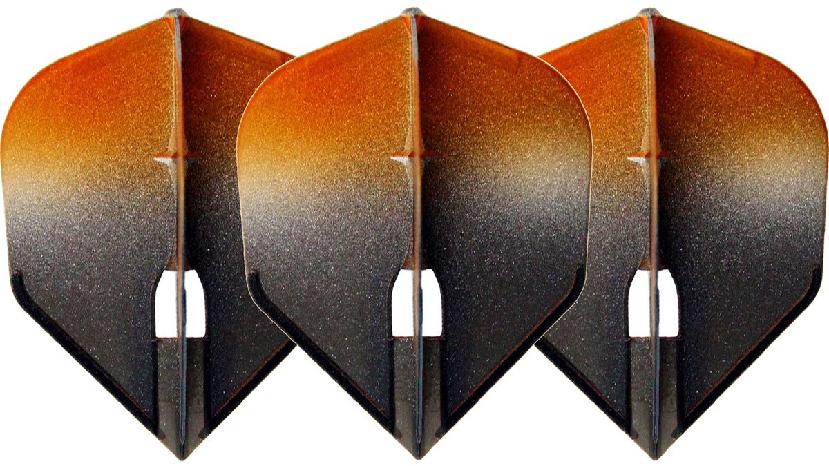 L-Style Champagne L3 Shape 2-Tone BK×Orange - Dart Flights