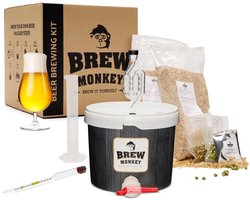 Brew Monkey Plus Tripel - Bierbrouwpakket - Zelf Bier Brouwen Bierpakket - Gadgets Mannen - Verjaardagscadeau voor Mannen - Verjaardag cadeau - Origineel bier Cadeau