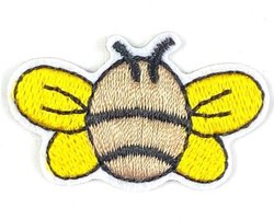 Bijen Patch – Cute Bee Iron-On Emblem 3.8 cm / 2.4 cm / Geel Beige Zwart
