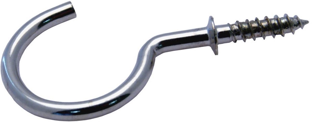 GebuVolco 021 schroefhaak met borst 3.30x40 mm ijzer vernikkeld 021.00040.1320