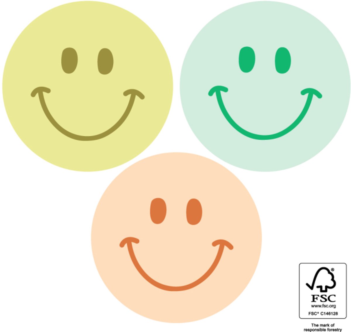 Stickers Smiley Gold - Happy - 24 stuks - ø 5,5 cm - Sluitsticker - Cadeauversiering - Cadeausticker - Sticker