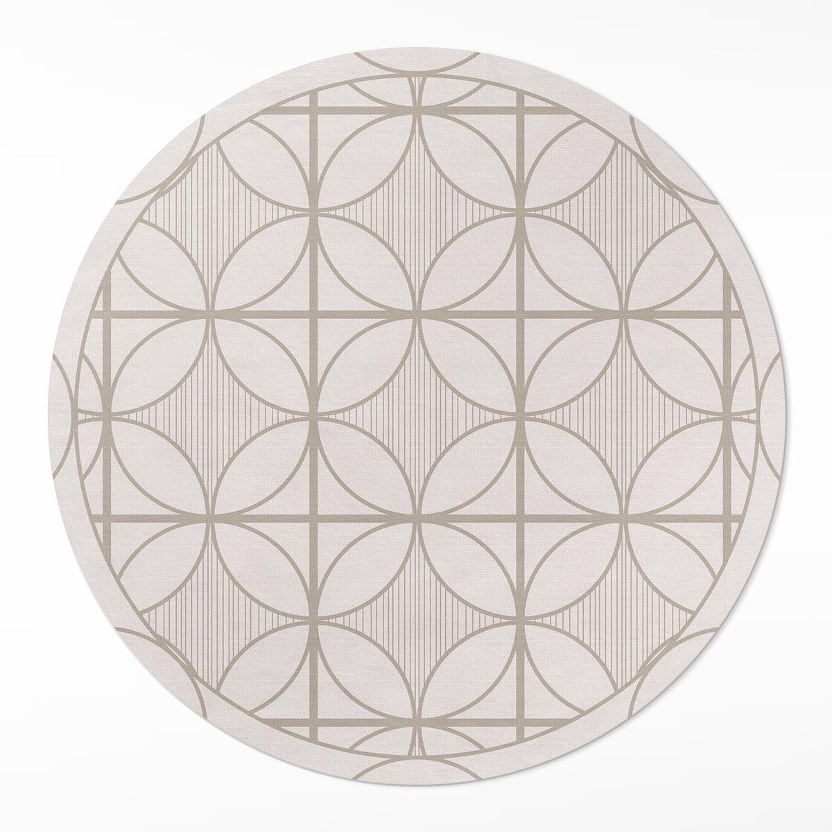 Wallfluent Vinyl Tapijt - Elegant Minimalistisch Decoratief Patroon Binnen Tapijt - 60 cm - Rechthoek Vinyl Vloerkleed - - Beige Vloerkleed Op Vinyl - Kantoortapijt - Woonkamertapijt