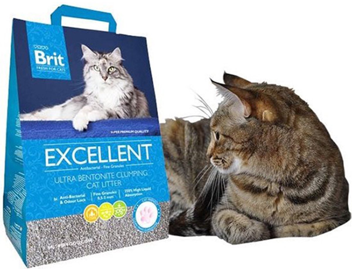 Brit kattenbakvulling exellent ultra fresh 5 kg - bentoniet high quality