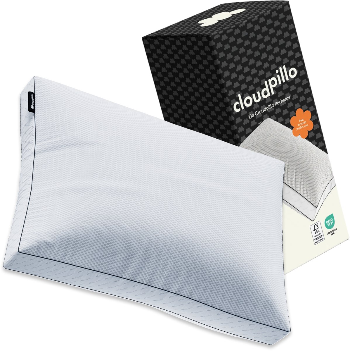 Cloudpillo Hoofdkussen - Recharge - 50x70 cm - Ultiem Comfort - Hotelkwaliteit en Ondersteunend - Perfect voor rug- & buikslapers - Hypoallergeen - Premium Kwaliteit