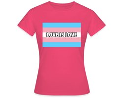 Love Is Love Transgender Pride Statement T-Shirt Dames