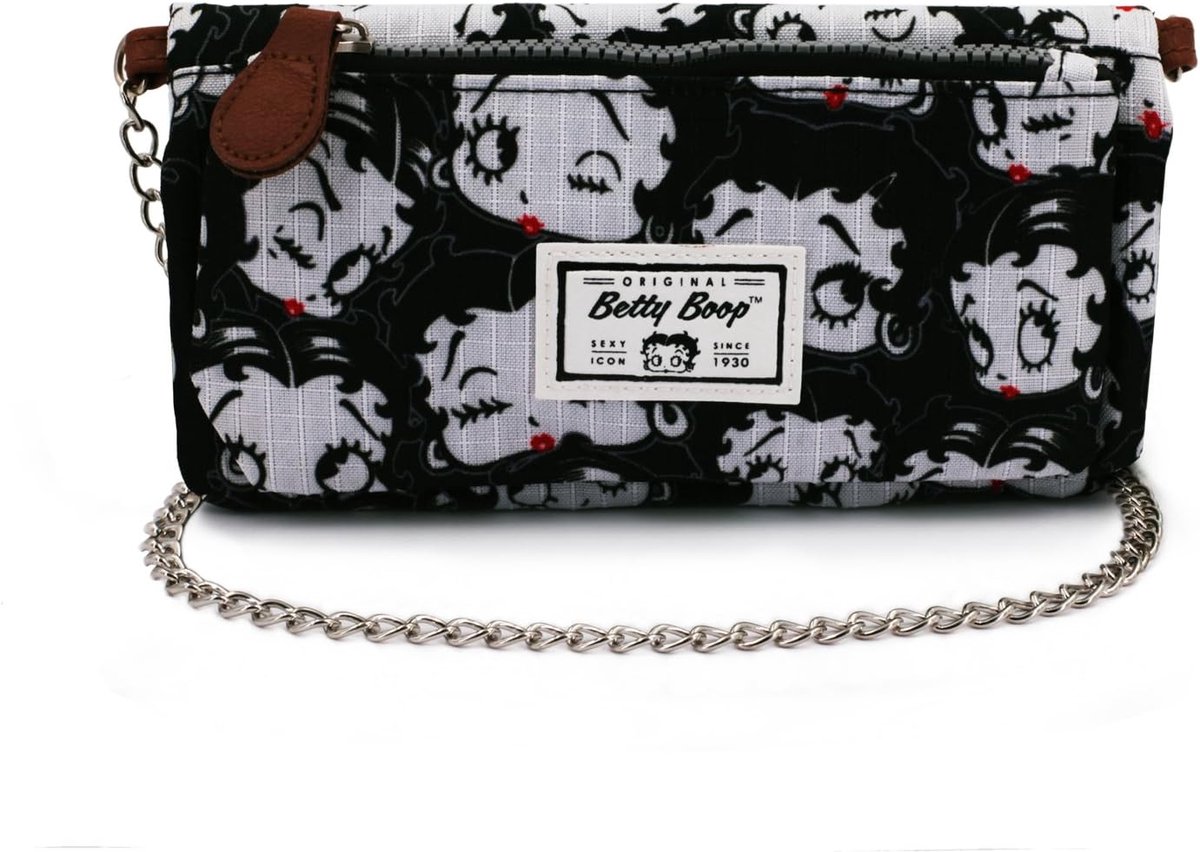 Karactermania - Betty Boop portemonnee/Schoudertasje - zwart - (bxhxd) ca. 20 cm x 9 cm x 3 cm
