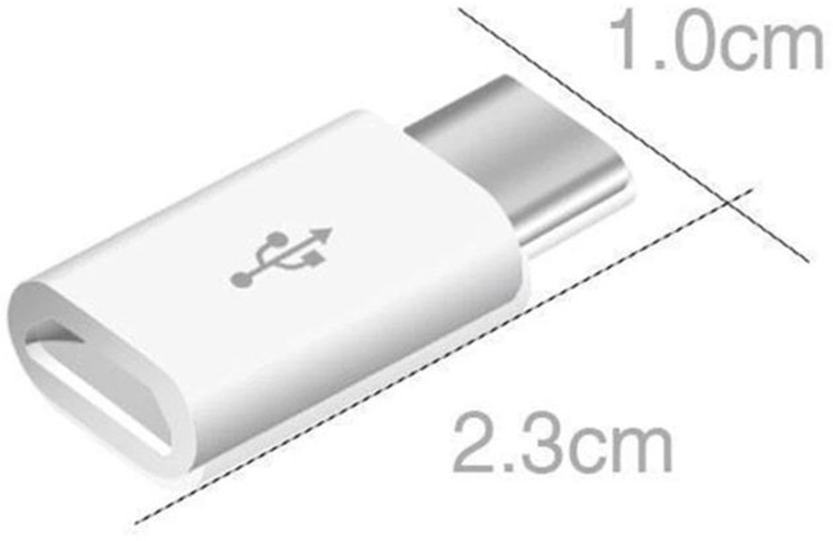 OTRONIC® USB-C male naar Micro-USB female adapter wit