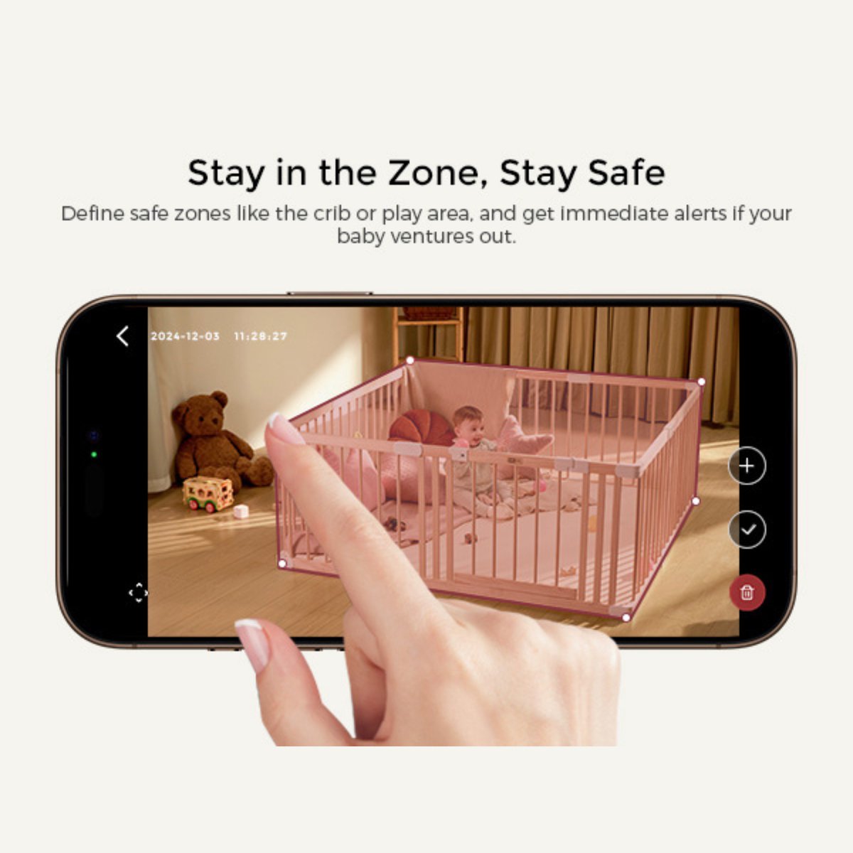 Momcozy BM04 Babyfoon met Camera - Nachtzicht - afbeelding 3