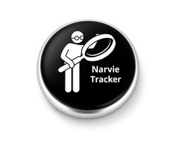 NARVIE - Bluetooth GPS Tracker zonder abonnement - Wereldwijde locatie via app - Geschikt voor Android & iPhone - Sleutels Key Finder - incl. gratis app