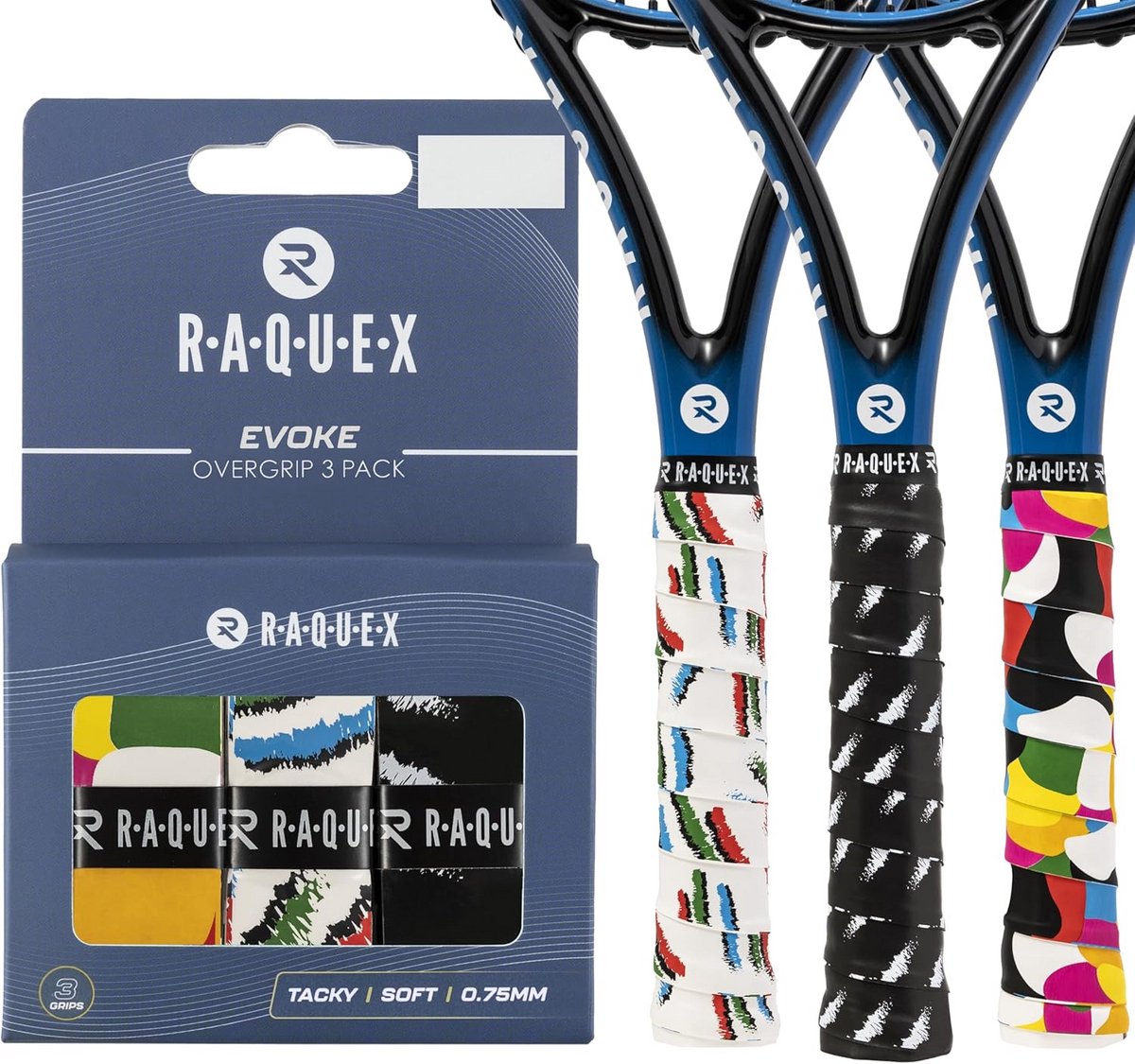 Overgrip Tape voor Tennis, Badminton en Squash - 3 Stuks - Zacht en Absorberend