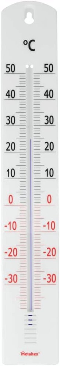 Extra grote binnen- en buitenthermometer met prismatisch glas