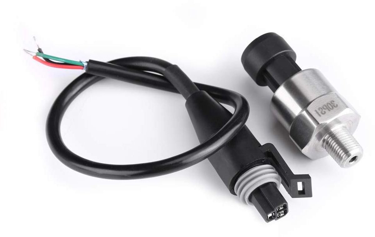 Allecta - Druksensor 1/8 inch NPT schroefdraad, roestvrij staal, water, brandstof, lucht.