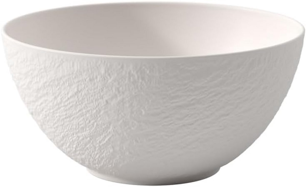 Salade- en serveringskom 24x24x12 cm – Premium porselein met leistenen look