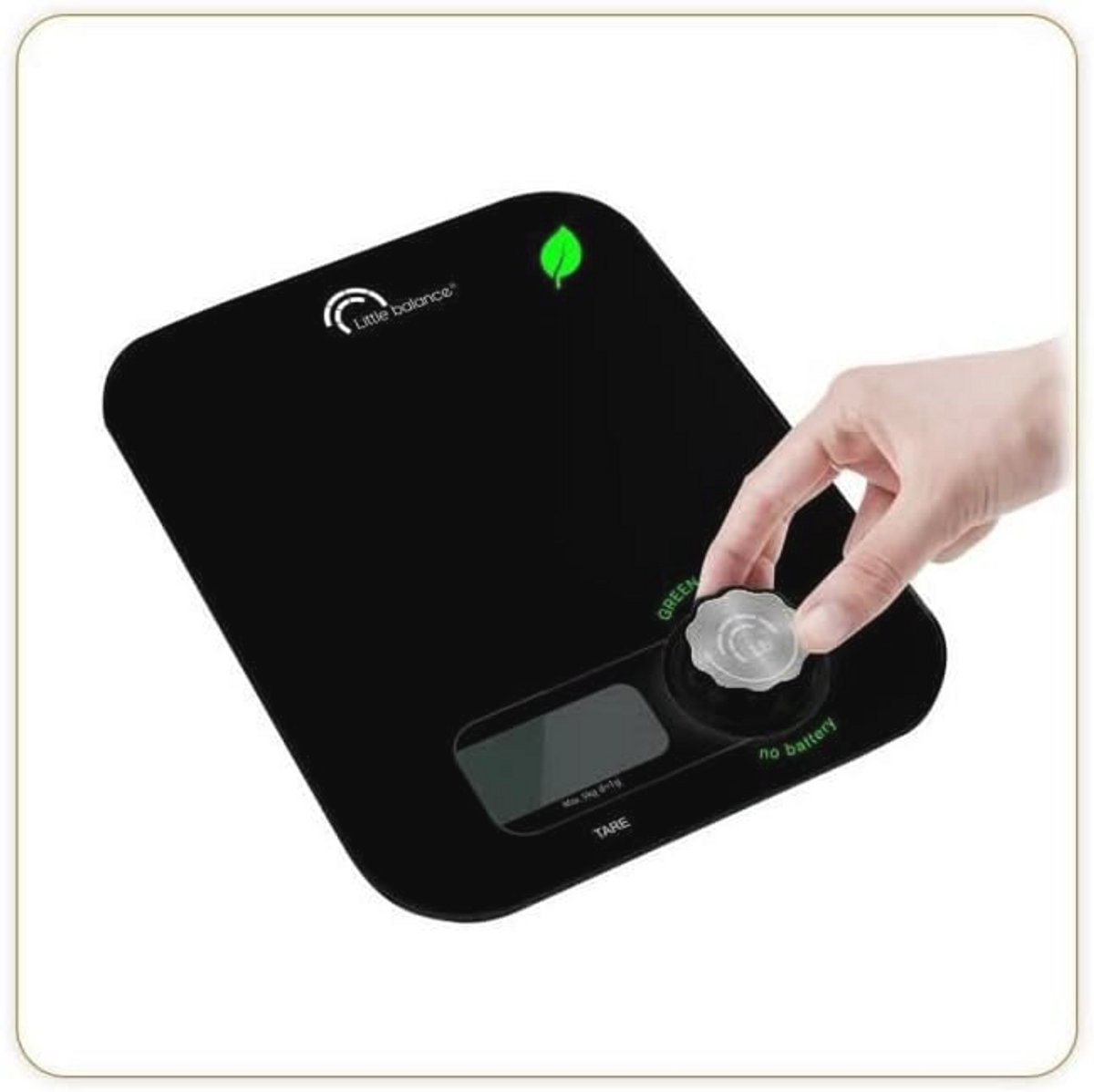 Kinetic Flower Keukenweegschaal zonder Batterij - Max 5 kg, Zwart