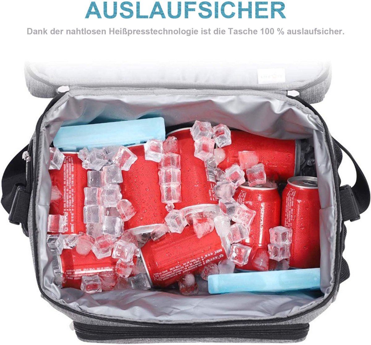 REDOM Geïsoleerde Lunch Tas 15L – Waterdicht en Lekvrij, Grote Capaciteit Met SchouderbandREDOM Rugzak Backpack 15L Geïsoleerde Lunch Tas - Waterdicht - Lekvrij - Ruime Opbergruimte - Comfortabel Draagbaar - School - Werk - Reis - Sport - Grijs — cadeau in Cadeau-ideeën - foto 7