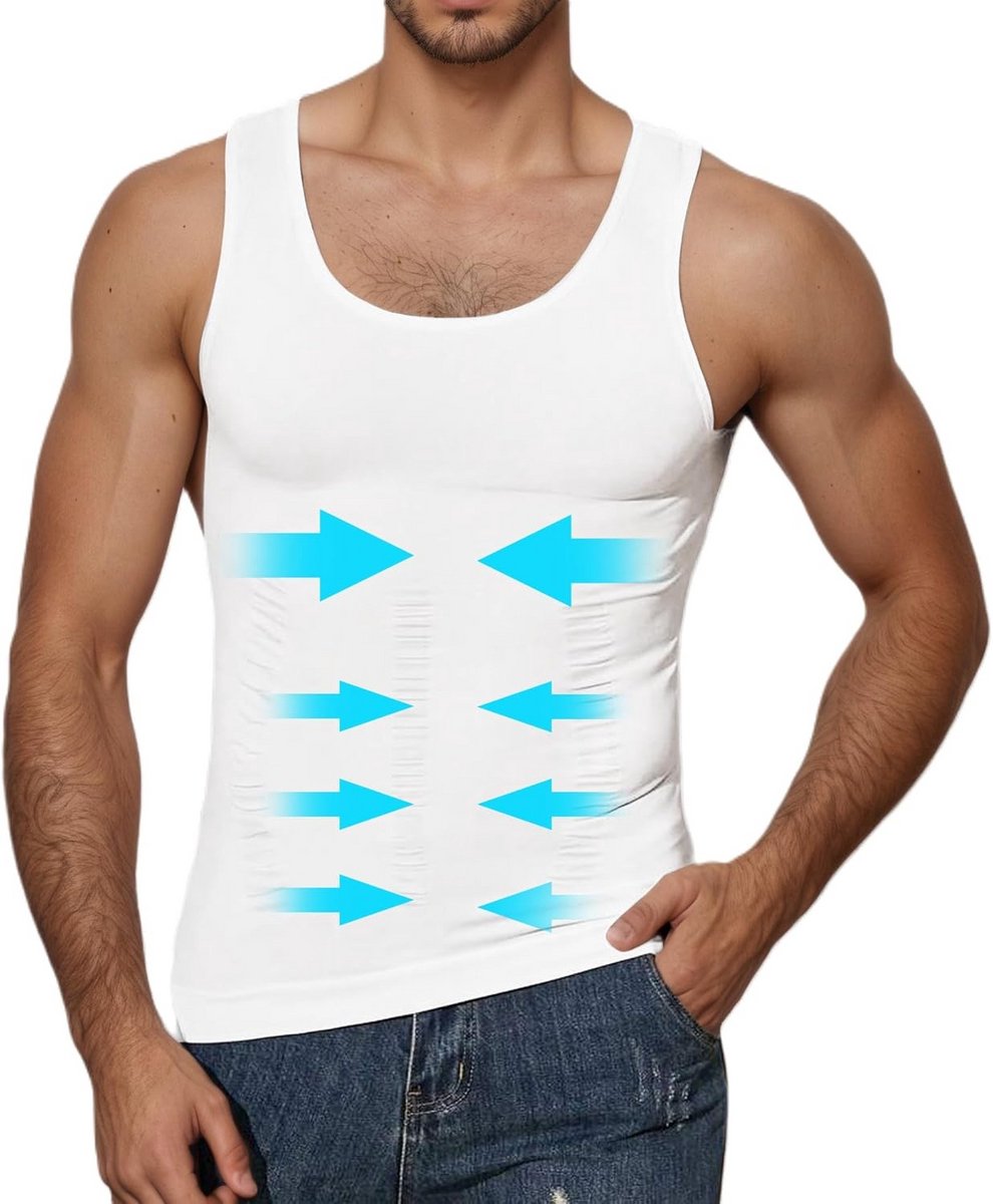 Compression Shirt voor Mannen - Shapewear zonder Mouwen voor Buik- en Figuurcontrole