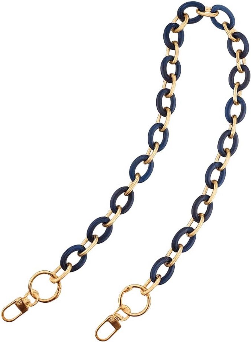 60 cm Zakketting Goud Acryl Hars Vervangende Riem met Karabijnhaak