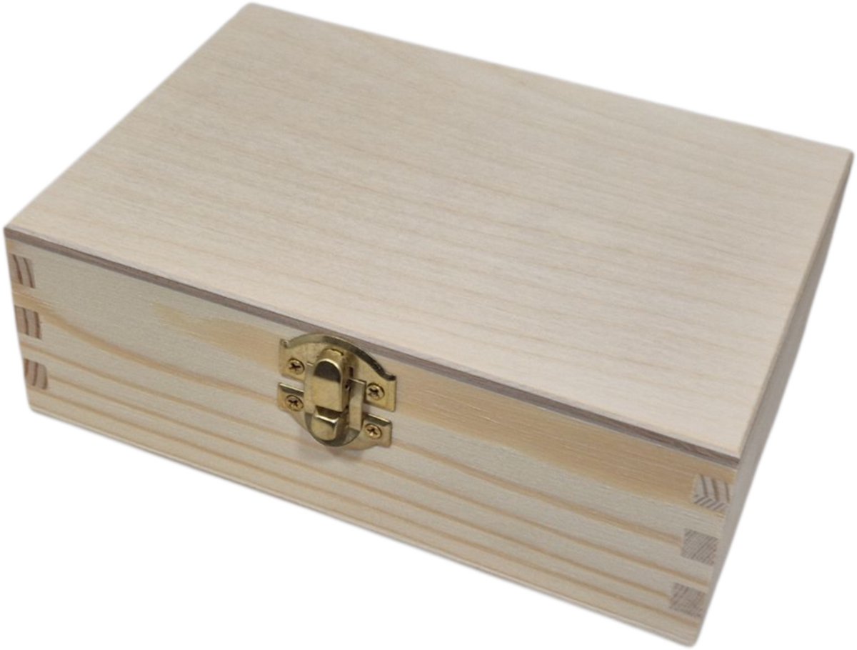 pauwlonia houten opbergkistje - 17 CM x B 12 CM x H 5,9 CM