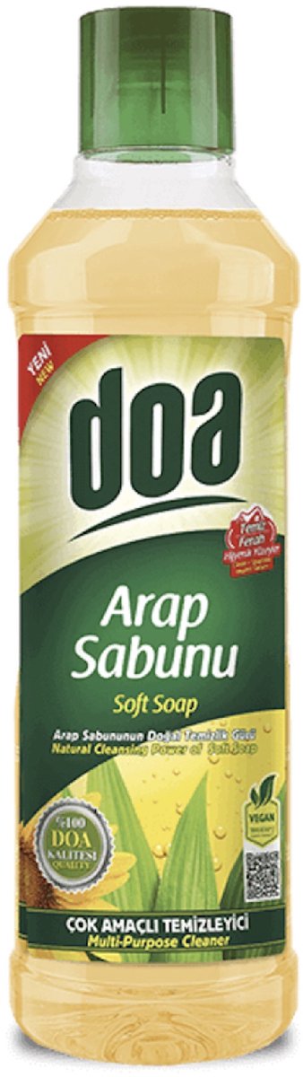 DOA arap sabunu /Vloeibare Bruine Zeep Oppervlaktereiniger / arap sabunu / alles reiniger 12x1 liter