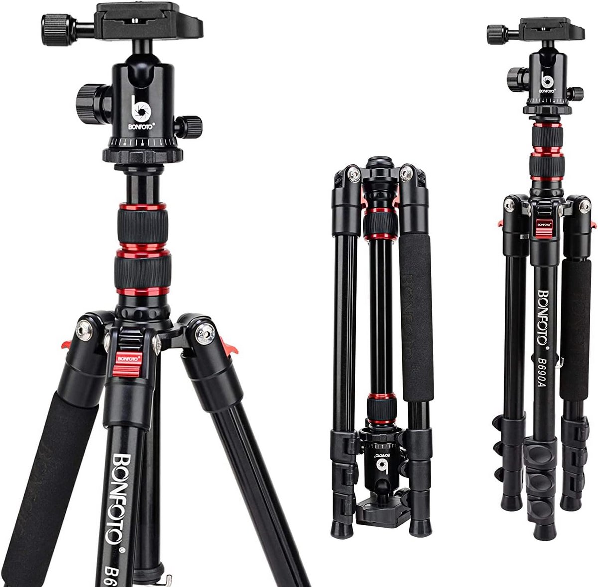 Compact Lichtgewicht Aluminium Camerastatief met 360° Kogelkop en Snelle Bevestiging